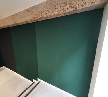 Akustinės audinio įtempimo sistemos DECOSONA su spaudiniu ir be spaudinio