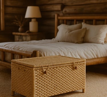 Cesto De Roupa Suja Baú Organizador Artesanal De Palha Para Casa Lavanderia Multiuso Com Tampa