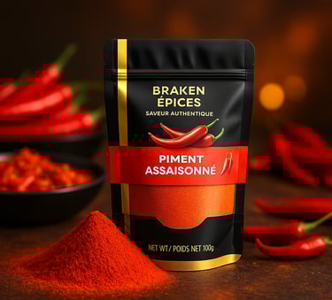  Braken Épices – Piment assaisonné africain, épices du Cameroun sans additifs, goût authentique et relevé