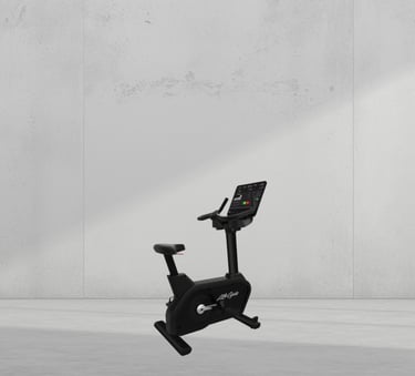 Life Fitness Aspire upright bike commercial cardio UAE by FLYWHEEL ME Dubai