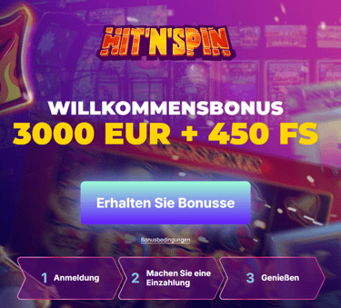 Hit'n'Spin Casino ist eine lizenzierte und regulierte Website mit einer benutzerfreundlichen
