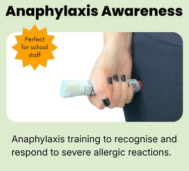 A person using an adrenaline auto-injector in the top outer part of their thigh.