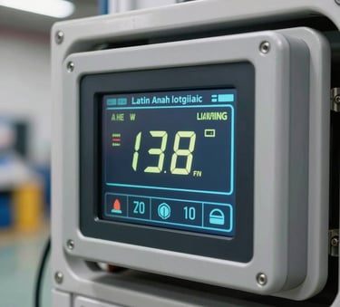 Close-up of a digital temperature control interface inside a modern transport unit, high-tech sensors visible, professional lighting in a Latin American logistics hub.