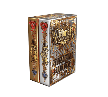 Modélisation 3D d'un paquet de cartes à jouer originales steampunk