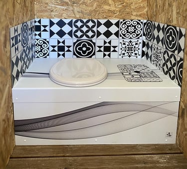 toilette sec, création originale sur-mesure par La Sagesse de la Matière