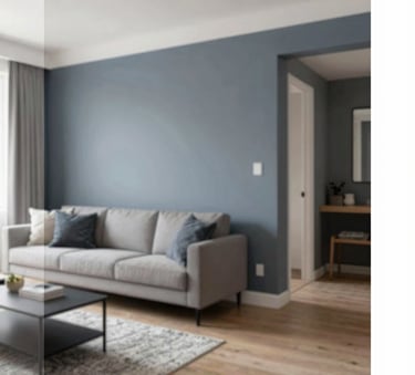 A high-end modern apartment interior after a full renovation, showcasing meticulous finishing, perfect wall textures, and elegant flooring. The lighting is crisp and professional, emphasizing a clean and dependable atmosphere. Subtle palette colors like #263238 and #90A4AE are integrated into the furniture and decor.