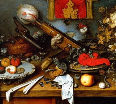 a painting of a still life of a still life