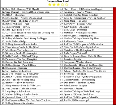 Magic Chords Book - List of Songs