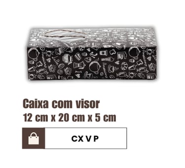 Caixa com visor