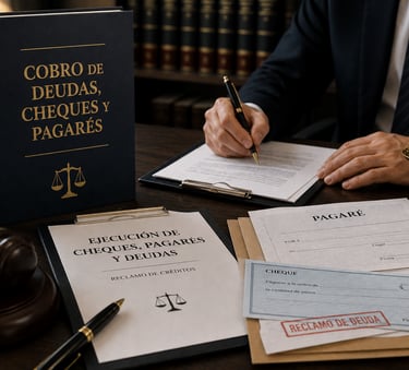Abogado civil en Córdoba para cobro de deudas, cheques y pagarés
