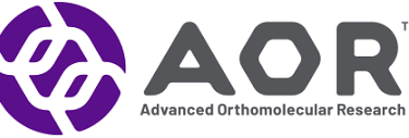 logo with purple circle from advanced orthomolecular research company