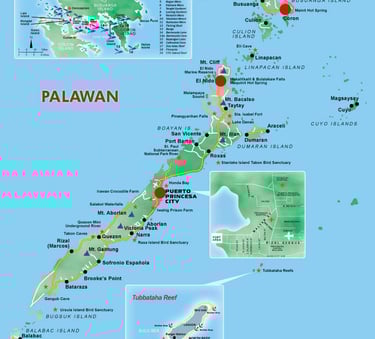 Philippines Palawan map