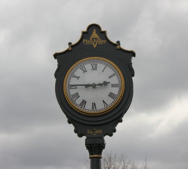 Pine Vally 2 face post clock