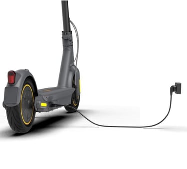 patinete electrico Ninebot max vista inferior