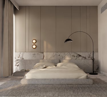 Bespoke master bedroom interior design Dubai