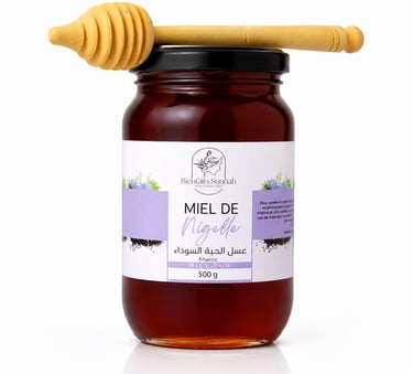 Miel de nigelle pur 500g - remède prophétique - Bienfaits Sunnah Maroc