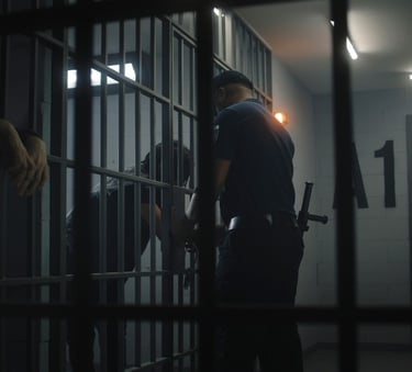 two people in jail cell