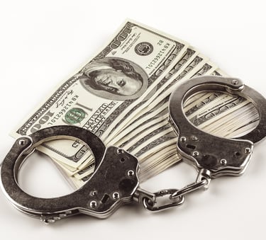 money and handcuffs