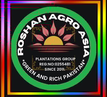 a logo for roshhan agroad, a plant based business
