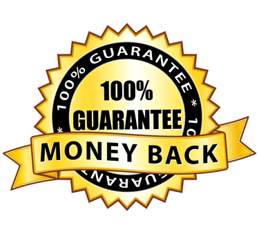 Money-back guarantee logo for Tunology purchases on Amazon.