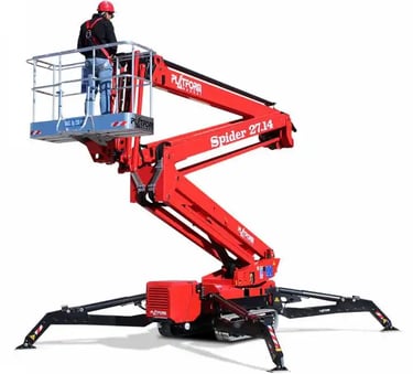 Spider lifts, also known as tracked aerial lifts, are versatile machines used for working at heights