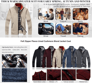 Warm comfortable stylish wool sweater for travel