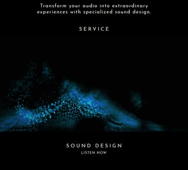 Sound design & Foley - Audio service