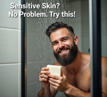 a man holding Back2naturalness Castile Soap