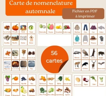 carte de nomenclature automnale
