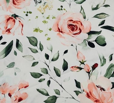 Vibrant and precise digital printing of a floral pattern, a customizable option.