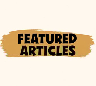 Featured articles banner with brushstroke design for wilderness blog section