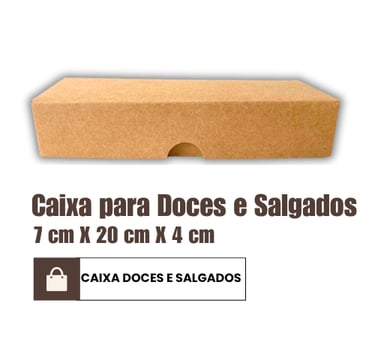Caixa para doces e salgados