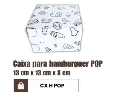 Caixa para hamburguer