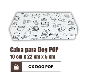 Caixa para cachorro quentes