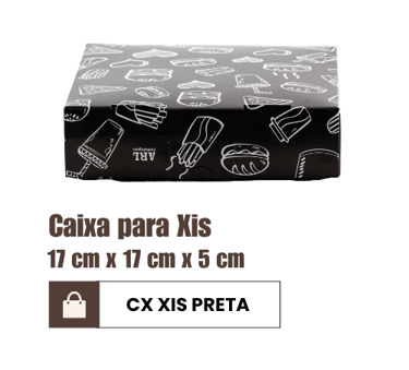 Caixa para xis preta