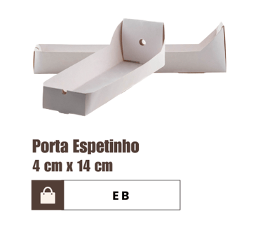 porta espetinhos descartável