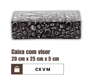 Caixa com visor