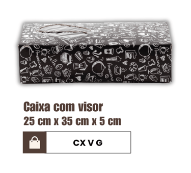 Caixa com visor