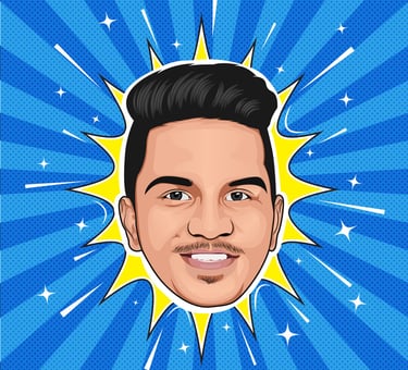 Face cpmic stylke illustration