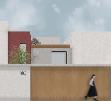 Fachada conceptual remodelación arquitectonica