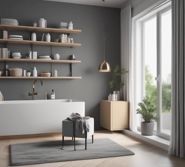 Professional cleaner in uniform using eco-friendly products in an office.