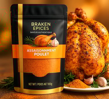 Braken Épices – Assaisonnement poulet africain bio, épices camerounaises naturelles