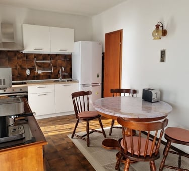 Kitchen overview with full appliances and dining set, Easy Living, Lokva Rogoznica