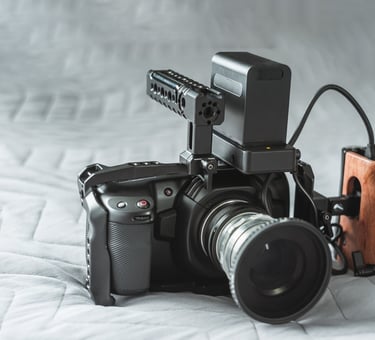photo d'un set-up de caméra + objectif
