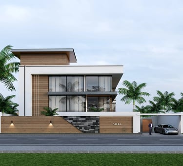 modern house 3d front elevation