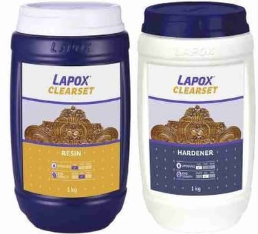 Lapox clearset - resin and hardener