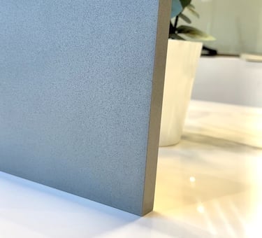 plancha de cuarzo gris claro matte