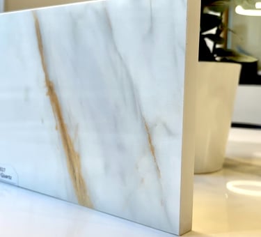 Plancha de cuarzo calacatta gold