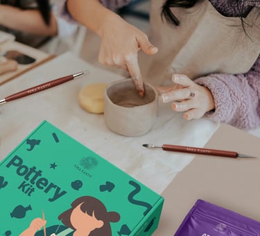 DIY pottery kit eco-friendly crafting set by Nira Earth Canada