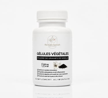 gélules végétales poudre de graine de nigelle complément alimentaire Maroc